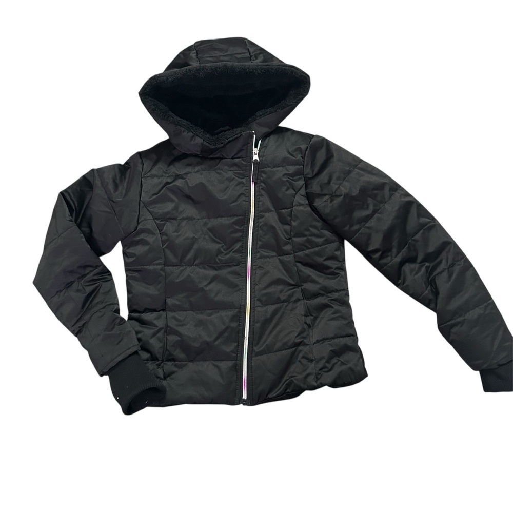 Arizona Jean Co Girls Puffer Jacket Water & Wind Resistant Black Size 10-12